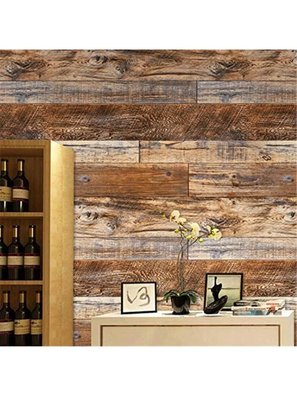 Peel Stick Wood Wallpaper Brown Shiplap Self Adhesive Contact Paper 17x118